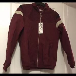 College Jacket Wanman Walk Burgundy Jacket NWT Size S!